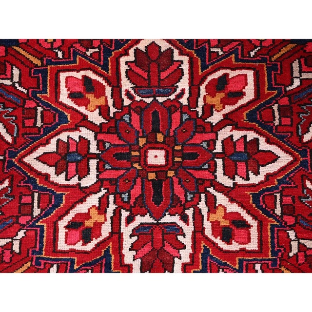 1960s 1960s Red Semi Antique Persian Heriz Rug For Sale - Image 5 of 12