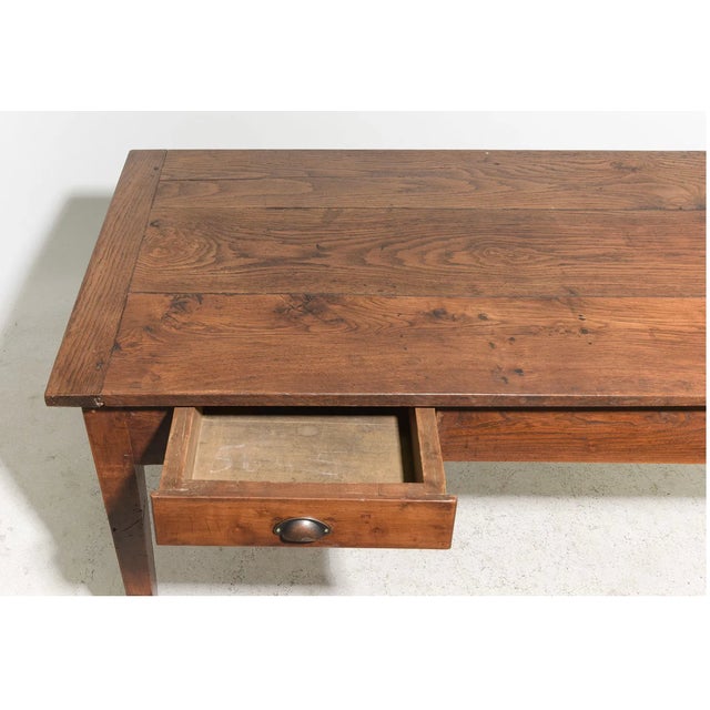 Late 19th Century 19th C French Farmhouse Oak Dining Table For Sale - Image 5 of 5