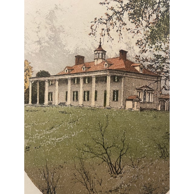Josef Eidenburger (1899-1991) "Mount Vernon" color intaglio on paper, pencil signed lower center, edition unknown. Sheet...
