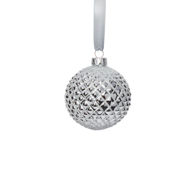 Bring refined shimmer and texture to your holiday decorating with this set of metallic glass ball ornaments. Each ornament...