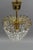 Hollywood Regency Crystal Glass and Brass Pendant Chandelier, Germany, 1970s For Sale - Image 17 of 18