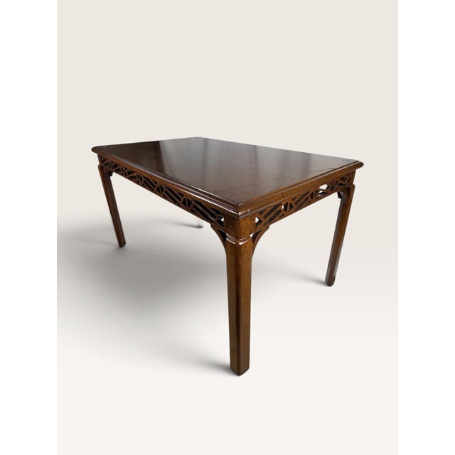 Mid Century Chinese Chippendale Fretwork Cocktail Table For Sale - Image 9 of 18