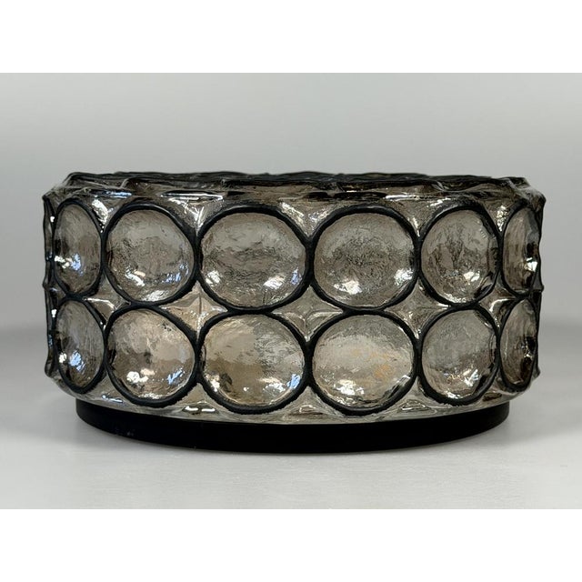 Vintage Ceiling Lamp in Glass and Metal from Glashütte Limburg, 1960s For Sale - Image 4 of 18