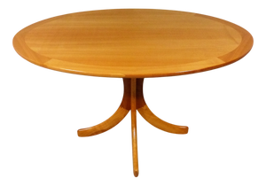 Danish Oval Coffee Table in Ashwood, 1960s