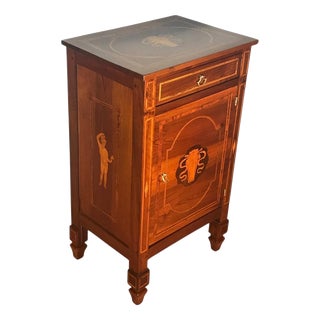 Neo-Classical Italian Provincial Walnut and Yew Marquetry Cabinet, 1780 For Sale