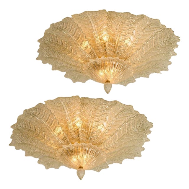 Murano Glass Ceiling Light in the style of Barovier, 1970s For Sale