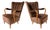 Swedish Designer, Art Deco Easy Chairs, Velvet, Birch, Sweden, 1940s For Sale