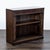 This Ethan Allen bookshelf features a rich dark wood finish with elegant carved details on the sides and corners. It has...