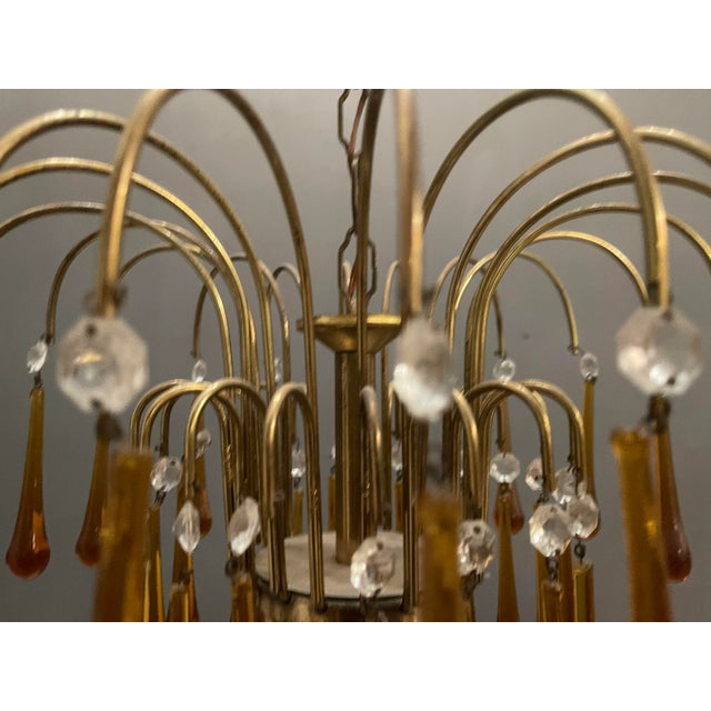 Murano Glass Waterfall Chandelier, 1960s For Sale - Image 3 of 7