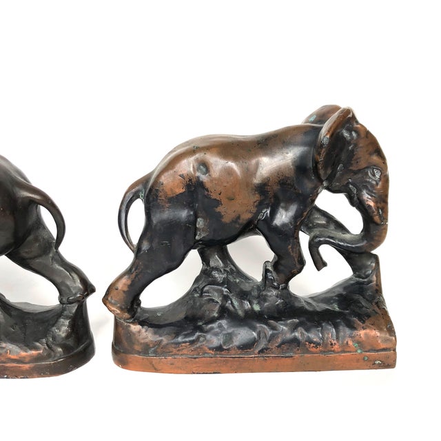 Vintage Bronze Elephant Bookends a Pair Chairish