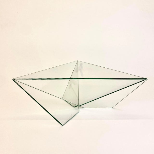 Glass 1980s Postmodern Sculptural Glass Bowl by John Seitz for Side Three Studio For Sale - Image 7 of 10