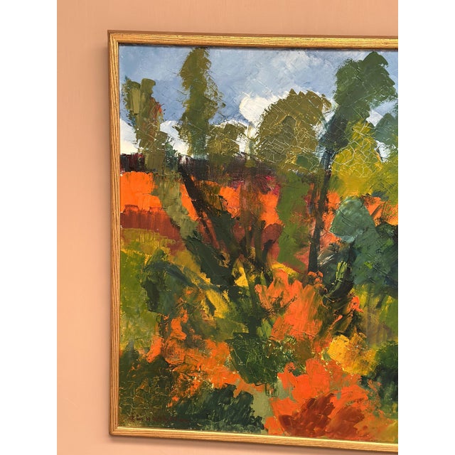 Stig Hallblom, Autumn Landscape, 1950s, Oil Painting on Canvas, Framed For Sale - Image 15 of 18