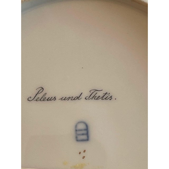 Gold Collection of 6 Royal Vienna Porcelain Plates W/ Hand-Painted Scenes. Late 19th. For Sale - Image 8 of 11