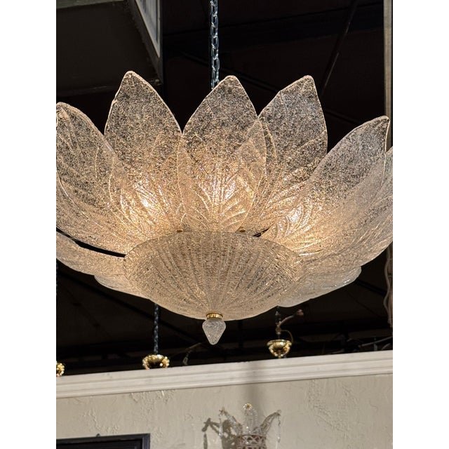 Modern Murano Granola Glass Flush Mount Chandeliers For Sale - Image 4 of 7