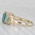 Mid-Century Modern Mid 20th Century 4.92ctw Fluorite 3-Stone Ring 14k Yellow Gold Diamond Accents Size 9.25 For Sale - Image 3 of 8