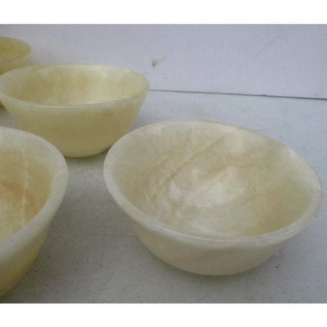 1990s Banded Alabaster Bowls - Set of 6 For Sale In New York - Image 6 of 9