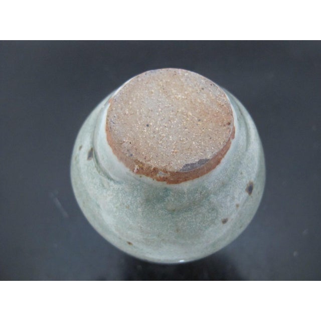 Small Chinese Longquan Celadon Glazed Pottery Vase For Sale - Image 9 of 9