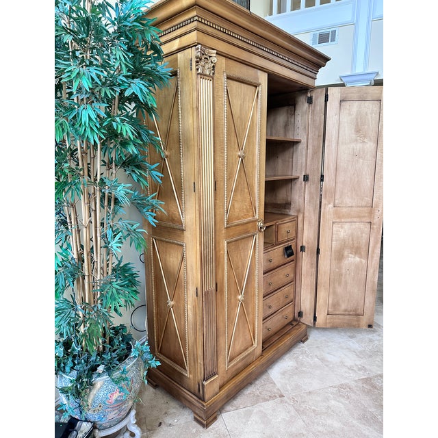 Neoclassical Ej Victor Traditional Media & Storage Armoire For Sale - Image 3 of 14