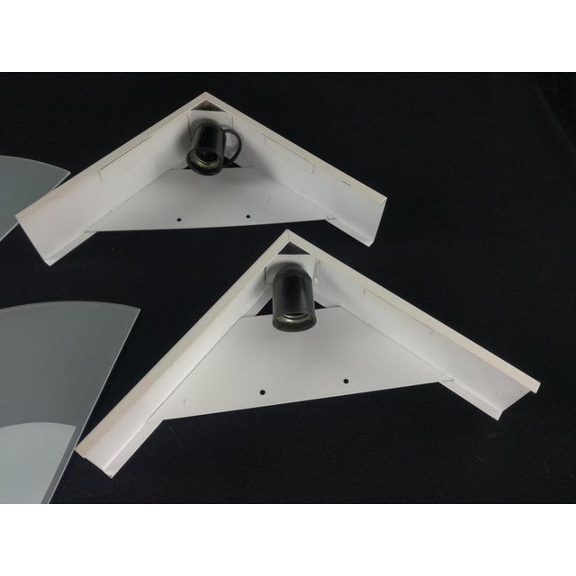 Minimalist Triangular Wall Lights, 1980s, Set of 2 For Sale - Image 6 of 10