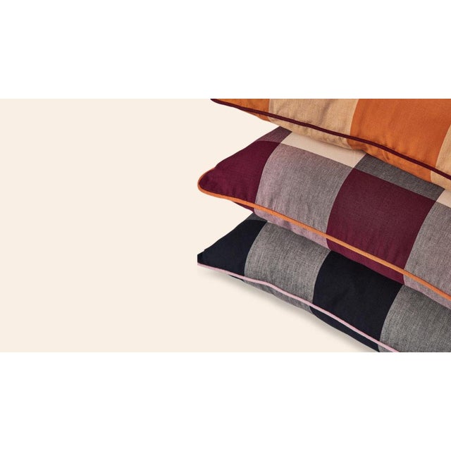 Contemporary Cosmos Check Cushion by Ceraudo For Sale - Image 3 of 5