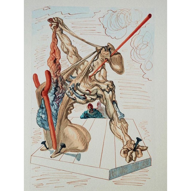 Salvador dali (1904-1989) hell 29: the falsifiers color woodcut unsigned on bfk rives vellum 26 x 33 cm (c. 10 x 13...