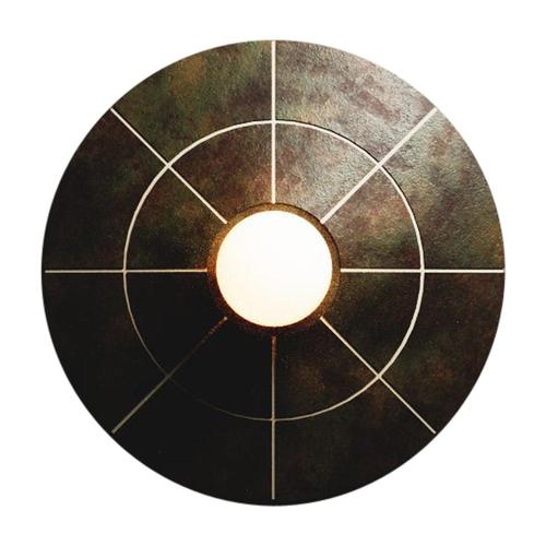 Gold Large Navazi Circular Wall Lamp in Scorched Coal Ceramic and Glass by Svitanok For Sale - Image 8 of 8
