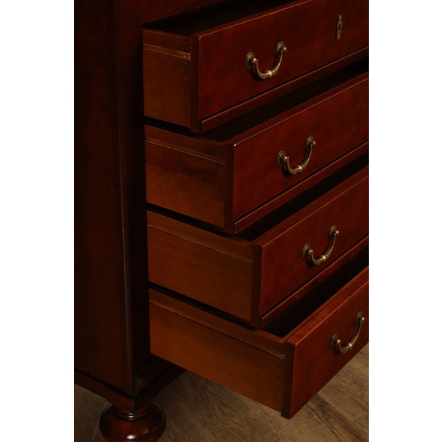 Wood Grange French Louis Philippe Cherry Cane Door Armoire Cabinet For Sale - Image 7 of 18