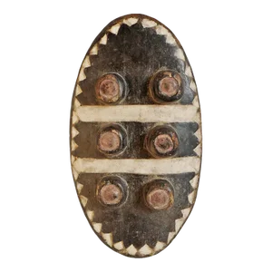 Vintage Grebo Wood Oval Mask