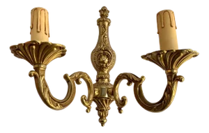 Vintage Gilt Bronze Wall Sconce in Candelabra Design, France, 1960s
