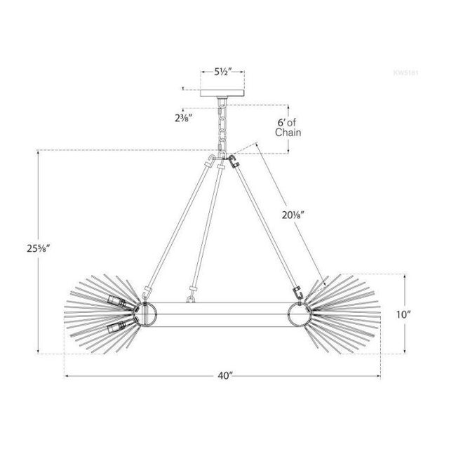 Visual Comfort Kelly Wearstler for Visual Comfort Signature Strada Ring Chandelier in Aged Iron For Sale - Image 4 of 4