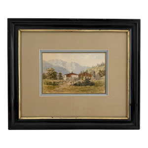 1874 Richard Jahn German Watercolor Landscape
