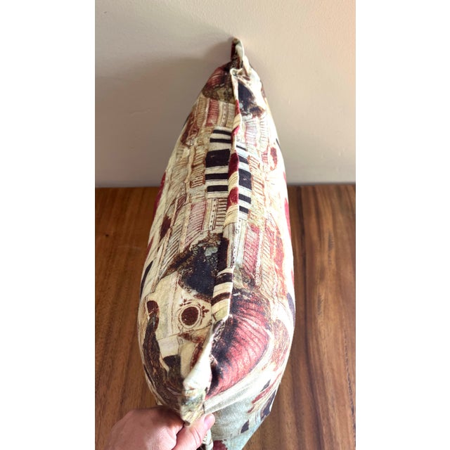 Mid 20th Century Chinoiserie Thick Custom Pillow With Buddha Design For Sale - Image 5 of 7