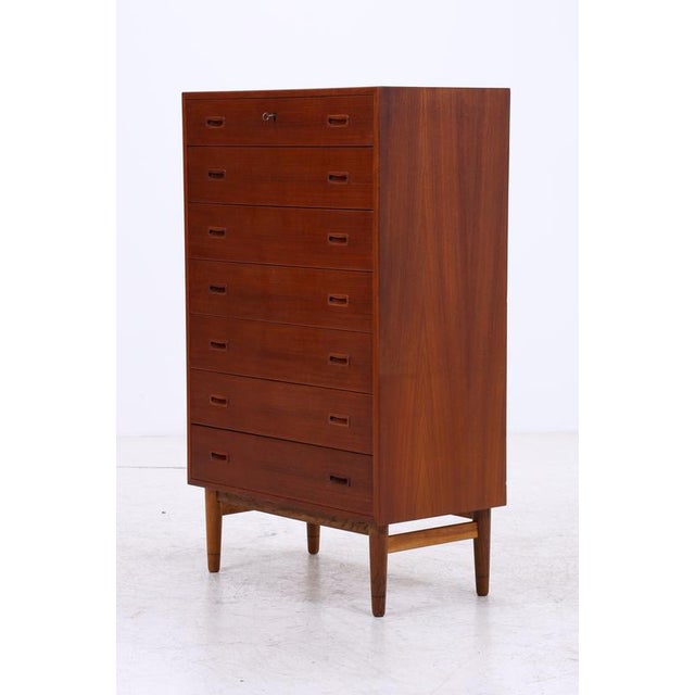 Vintage Teak Tallboy Chest of Drawers For Sale - Image 13 of 14