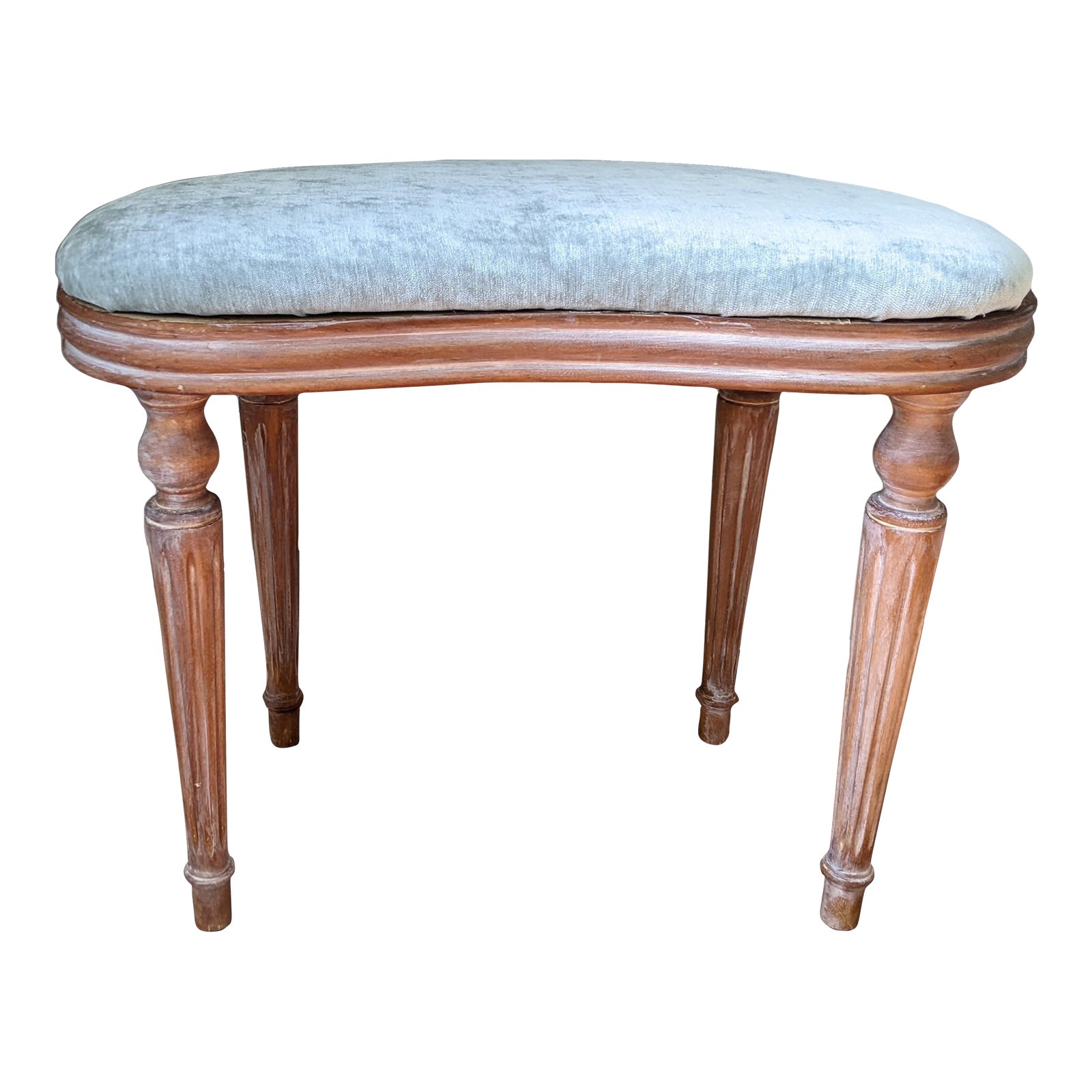 Early 20th Century Antique Federal Style Wooden Kidney Shaped Vanity ...