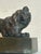 Late 19th Century Antique 19th Century French Inkwell Top Lid Lion Dog Bronze Figurine For Sale - Image 5 of 12