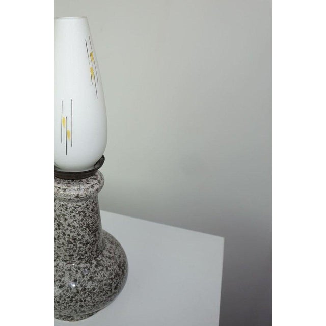 Ceramic and Opaline Table Lamp, 1950s For Sale - Image 4 of 7