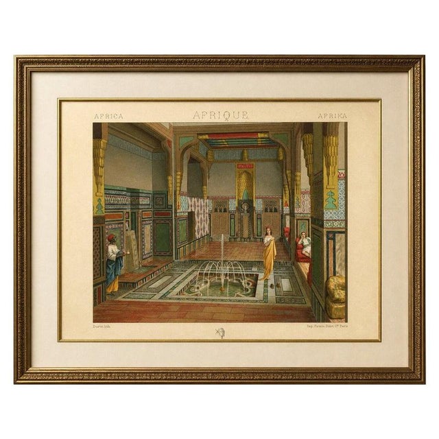 Racinet, Afrique: Cairo Summer Salon Interior, Egypt, 1888, Lithograph For Sale - Image 10 of 10