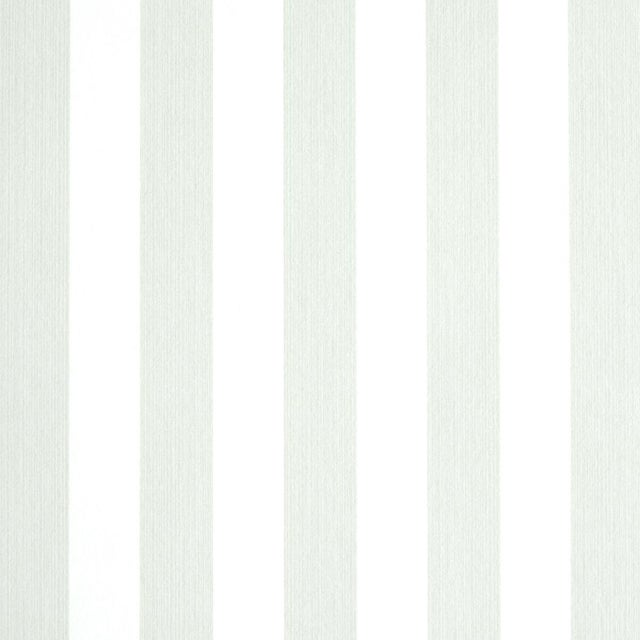 Schumacher Edwin Stripe Medium Wallpaper in Birch For Sale