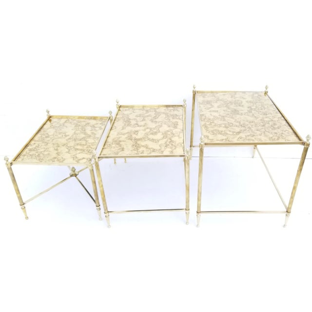 Metal 1960s Maison Bagues Nesting Tables - Set of 3 For Sale - Image 7 of 10