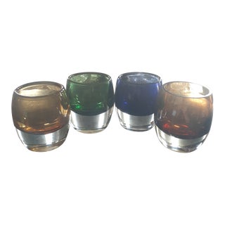 1970s Mikasa Crystal Votive Holders Set of 4 For Sale