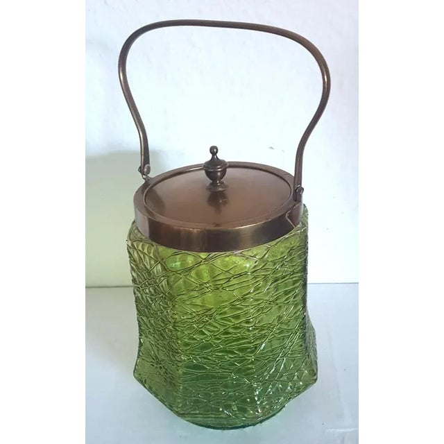 Art Nouveau Iridescent Glass Biscuit Box For Sale - Image 5 of 5