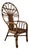 1970s Philippine Peacock Fan-Back Rattan Chair — Vintage Bohemian Statement Chair For Sale