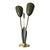Metal 1970s Mid-Century Modern Green Lily Shaped Lamp For Sale - Image 7 of 7