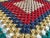Cottage Style, Crochet Handmade Multi Color Center Granny Square Motive With White Yarn Bedspread / Cover in excellent...