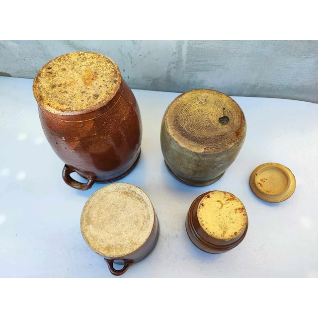 Sculpture Materials Art Deco Clay Pots from Bolesławiec, 1920s, Set of 4 For Sale - Image 7 of 8