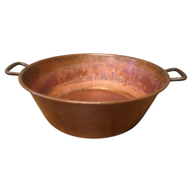 1920s Large 19th Century Double Handled Copper Preserving Pan, 1920 For Sale - Image 5 of 5