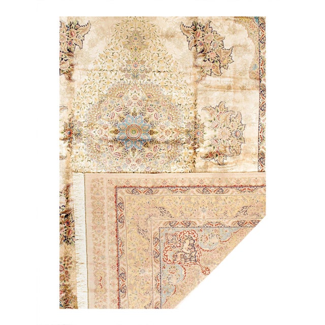Traditional Pasargad DC Exquisite Design Paris Palace Fine Power Loom v. Silk Rug For Sale - Image 3 of 3