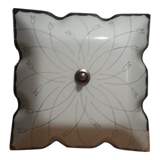1950s Tulip Pattern Flush Mount For Sale