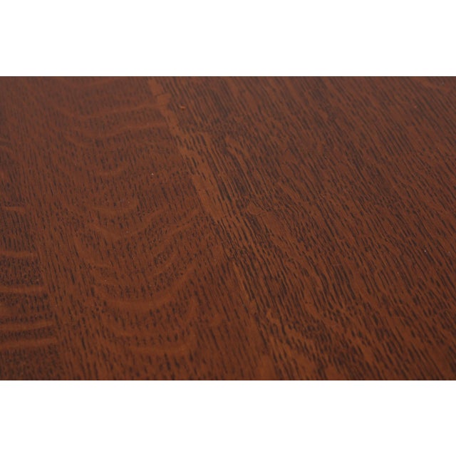 Stickley Round Mission Oak High Top Pub Table For Sale - Image 9 of 15