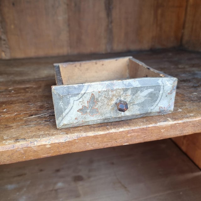 Wood Antique Tyrolean Wardrobe with Original Paintings, 1750 For Sale - Image 7 of 13